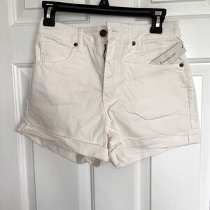 White denim shorts